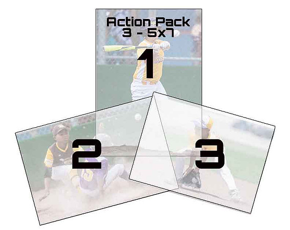 Action Pack: 3 - 5x7 ($35)